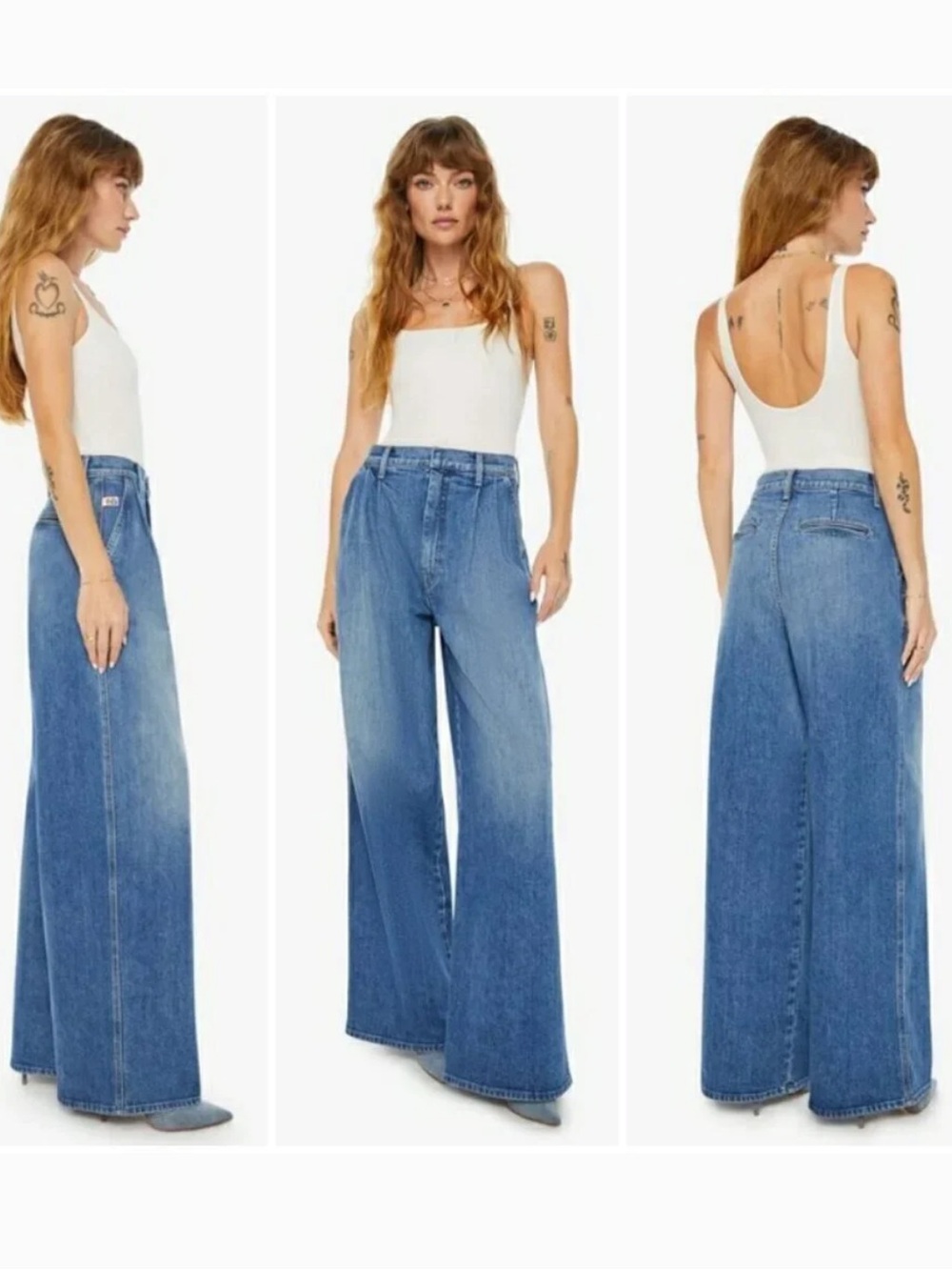 Clare V. x Mother The Pleated Belle Prep Heel Jeans Size 27